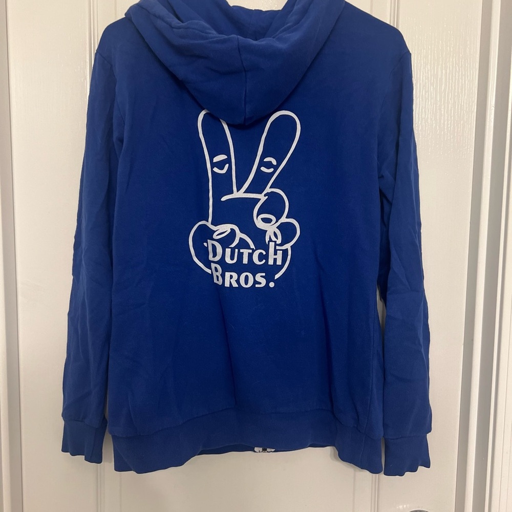 Dutch Bros Royal Blue Zip Up Sweatshirt
